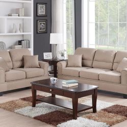 🔥  Sofa and Loveseat, Sand Color, Fabric, New in the Box.