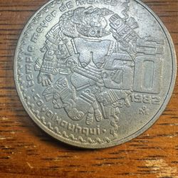 1982 Mexico $50 Pesos 1st Serie Coyolxauhqui Coins 