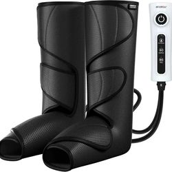 Leg Massage for Circulation and Pain Relief, Air Compression Foot Leg Massager with Handheld Control
