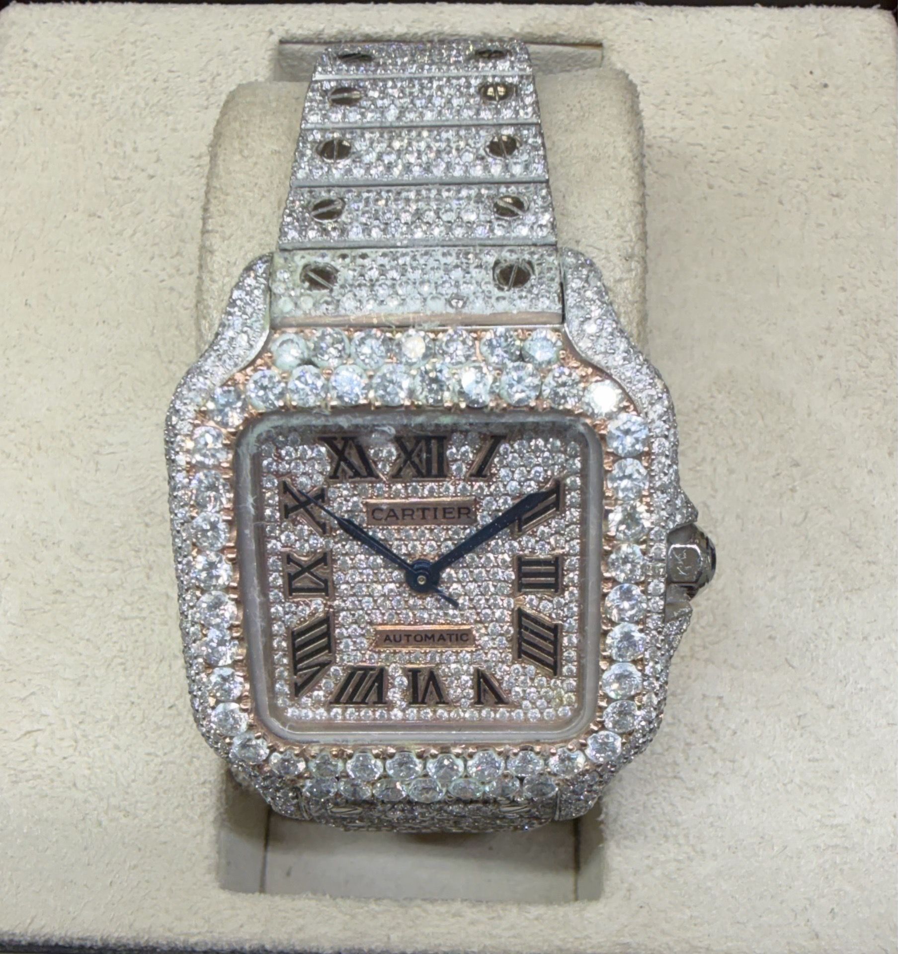 Cartier Santos with Diamonds