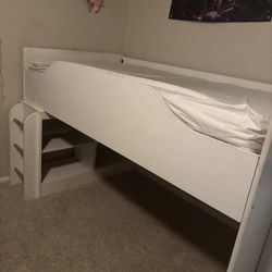 (2) White Twin Loft Beds **No Mattress**