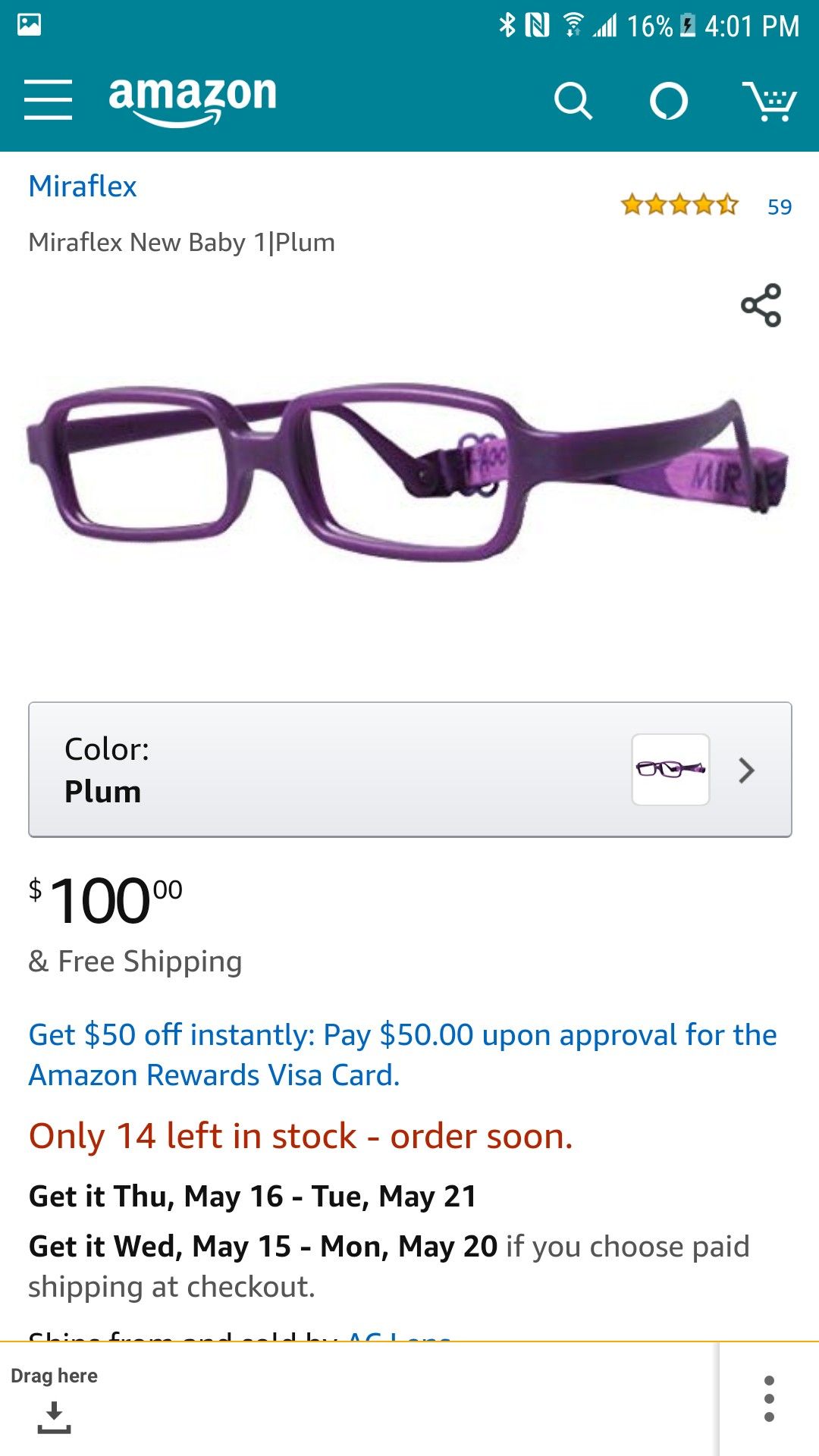 mira flex frames for kids 1 39/14