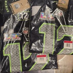 *IN-HAND* Authentic Nike Seattle Seahawks 12s Super Bowl LX Patch Game Jersey - Size LARGE & BRAND NEW - $230/EACH