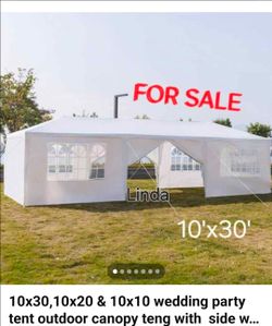 30x10 Canopy Tent with Walls, Tents for Outdoor Events Outside Party Tent for Backyard White Tent Wedding Tent for Patio