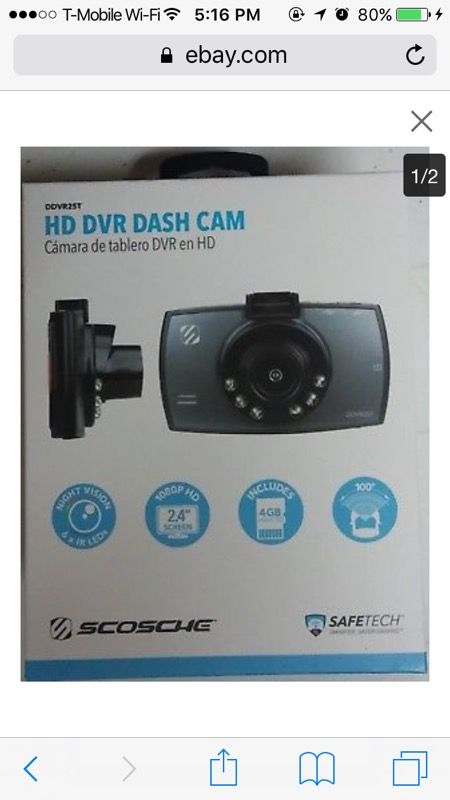 New Scosche DDVR2ST - 1080P HD DVR Car Dash Camera
