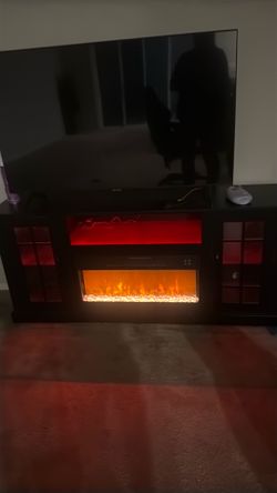 Fireplace tv stand