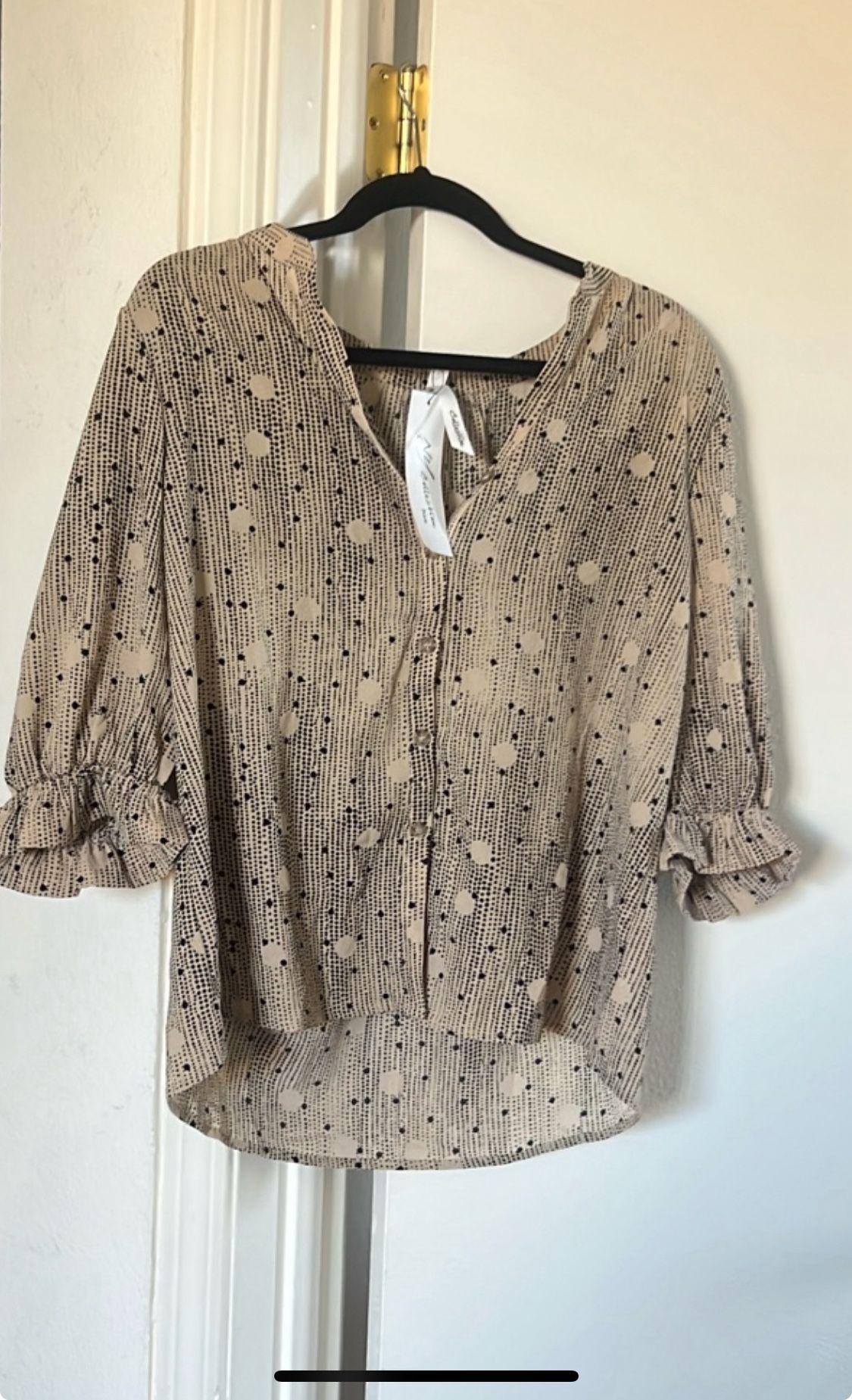 Beige With Polka dots