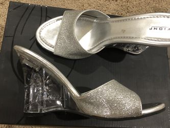 Clear wedge shoes with lights size 9