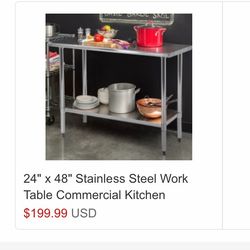 Commercial Kitchen Table