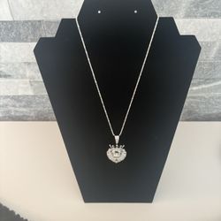 Moissanite/Solid Sterling Silver Lion Head Pendant 