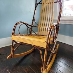 Amish Hickory Rocking Chair 