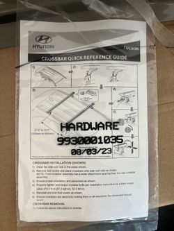 Original OEM Hyundai Tucson Crossbar set new never used