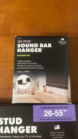 Sound bar hanger and tv mount.
