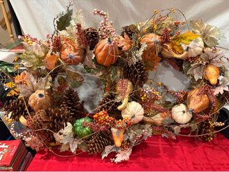 SET OF 2 VALERIE PARR-HILL FALL AUTUMN WREATHS FROM QVC RETAIL $140