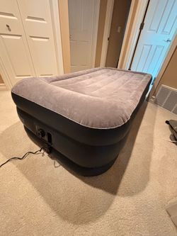 INTEX twin air mattress with electric inflation