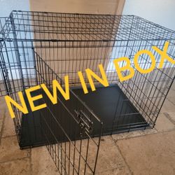 Brand New In Box Xl'xxl Up To 90lbs Dog Crate 2 Doors Foldable Puppy Kennel With Tray Jaulas De Mascota Add A Bed $25! 