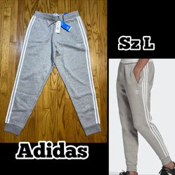 Adidas Adicolor Classics 3-Stripes Joggers Heather Grey Men’s Sz L New