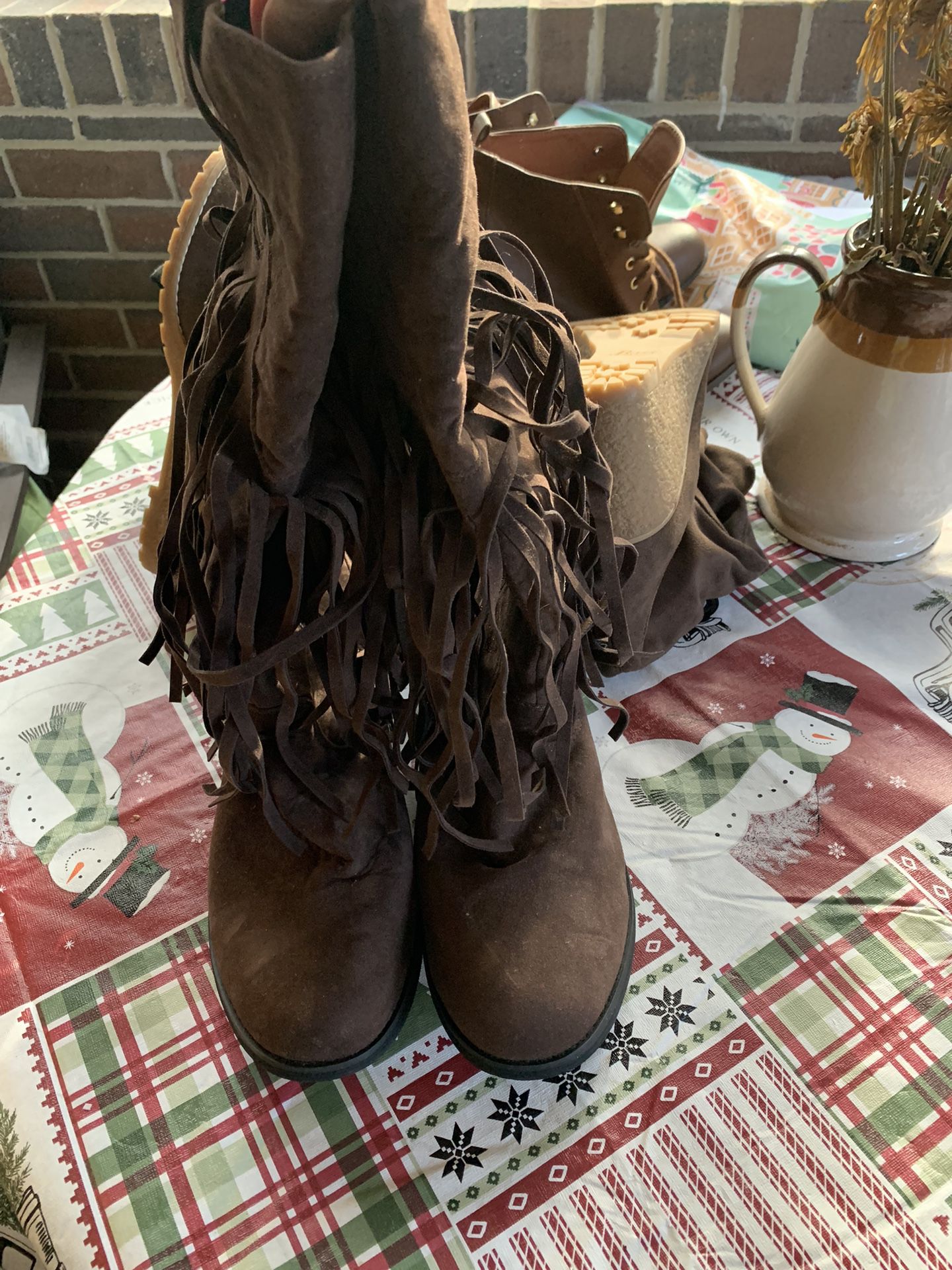 Women’s High Fringed Boots