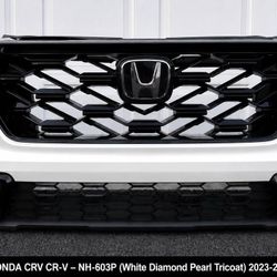 WHITE HONDA CR-V NH-603P - White Diamond Pearl Tricoat CRV FRONT BUMPER 2023 2024 2025 2026