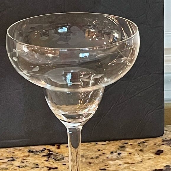 Vintage Crystal Margarita Glasses