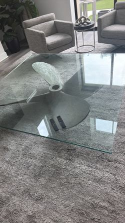 Heavy (real) propeller, coffee table