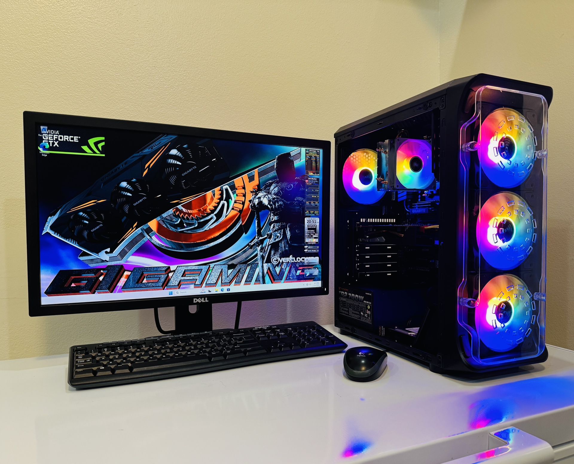 Monitor Gaming Monitor Gpu Nvidia Monitors RGB Gaming PC With 24