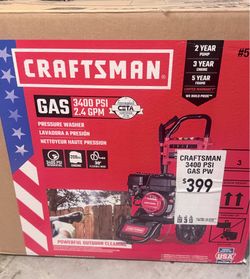 New 3400-PSI 2.4-GPM Cold Water Gas Pressure washer with 5 Spray Tips