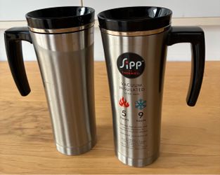 2 Sipp by Thermos stainless bottles, vacuum insulated16 oz., 5 hours hot, 9 hours https://offerup.com/redirect/?o=Y29sZC5CdXk= both for $25.
