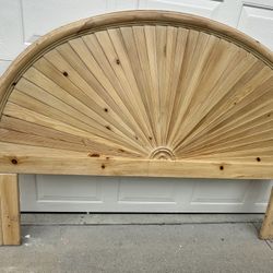 Headboard - Half Round, Pine, King Size