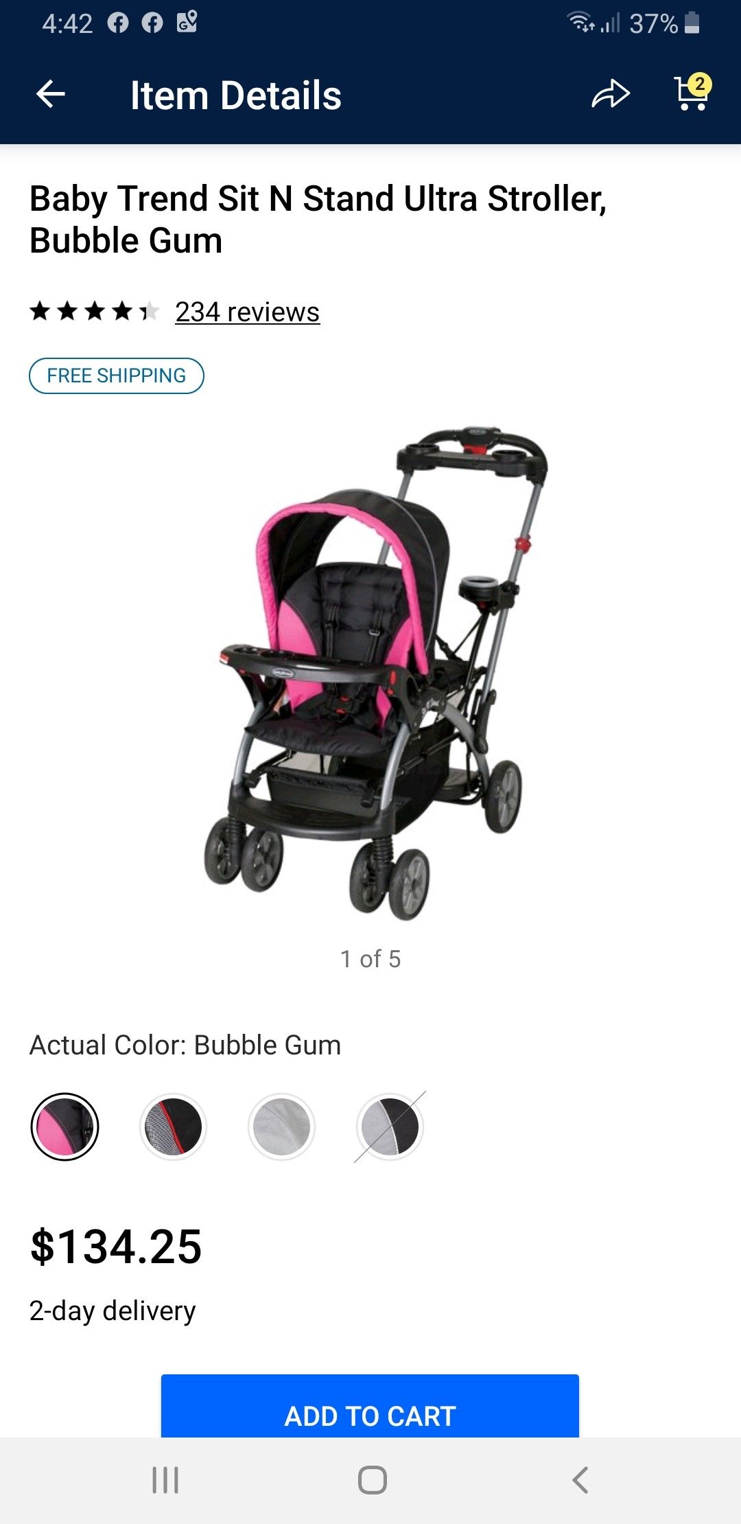 Sit and stand double stroller