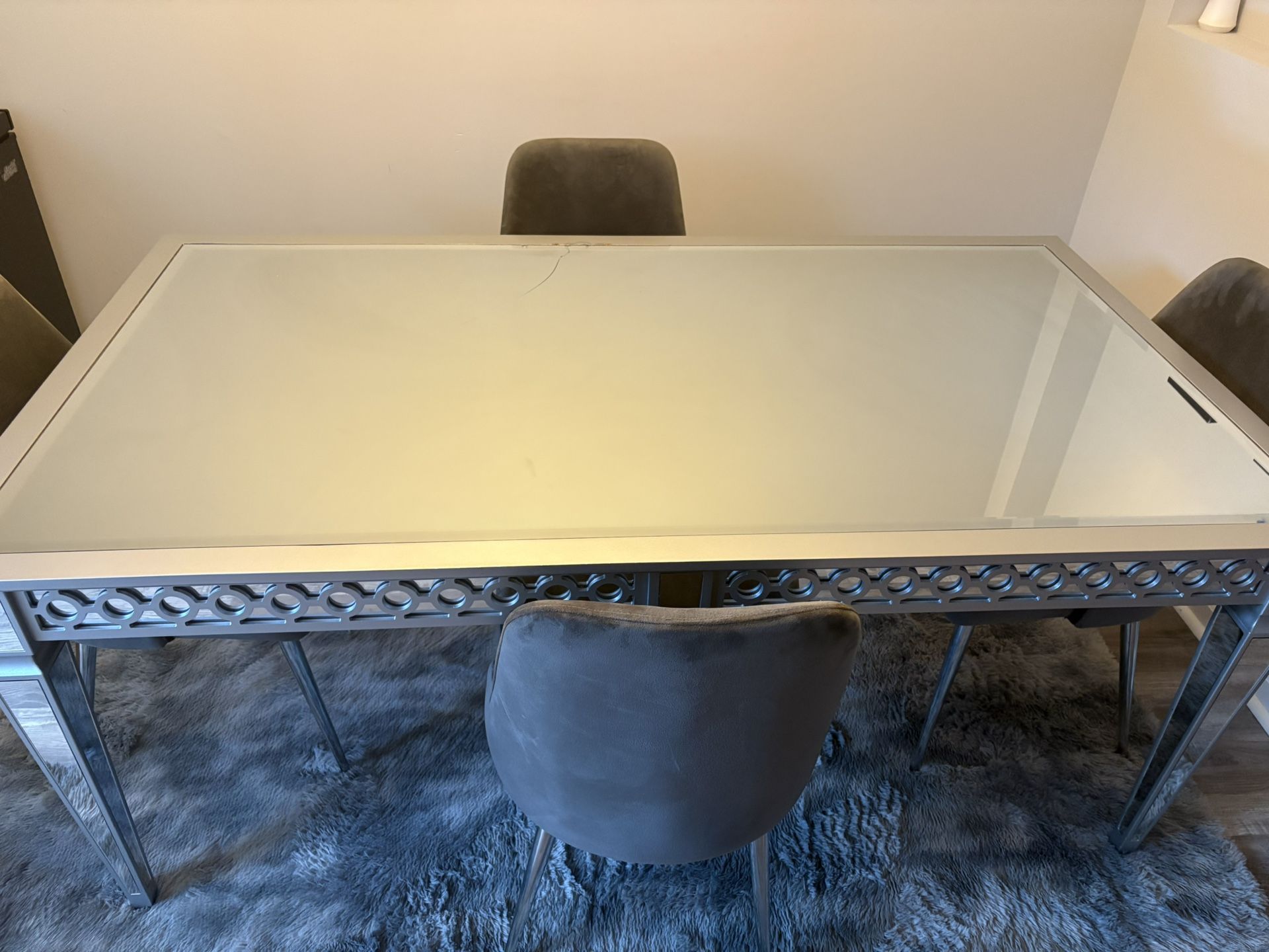 Glass Dining Room Table Set