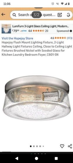 New Hopejoy Flush Mount Lighting Fixtures $30 Each