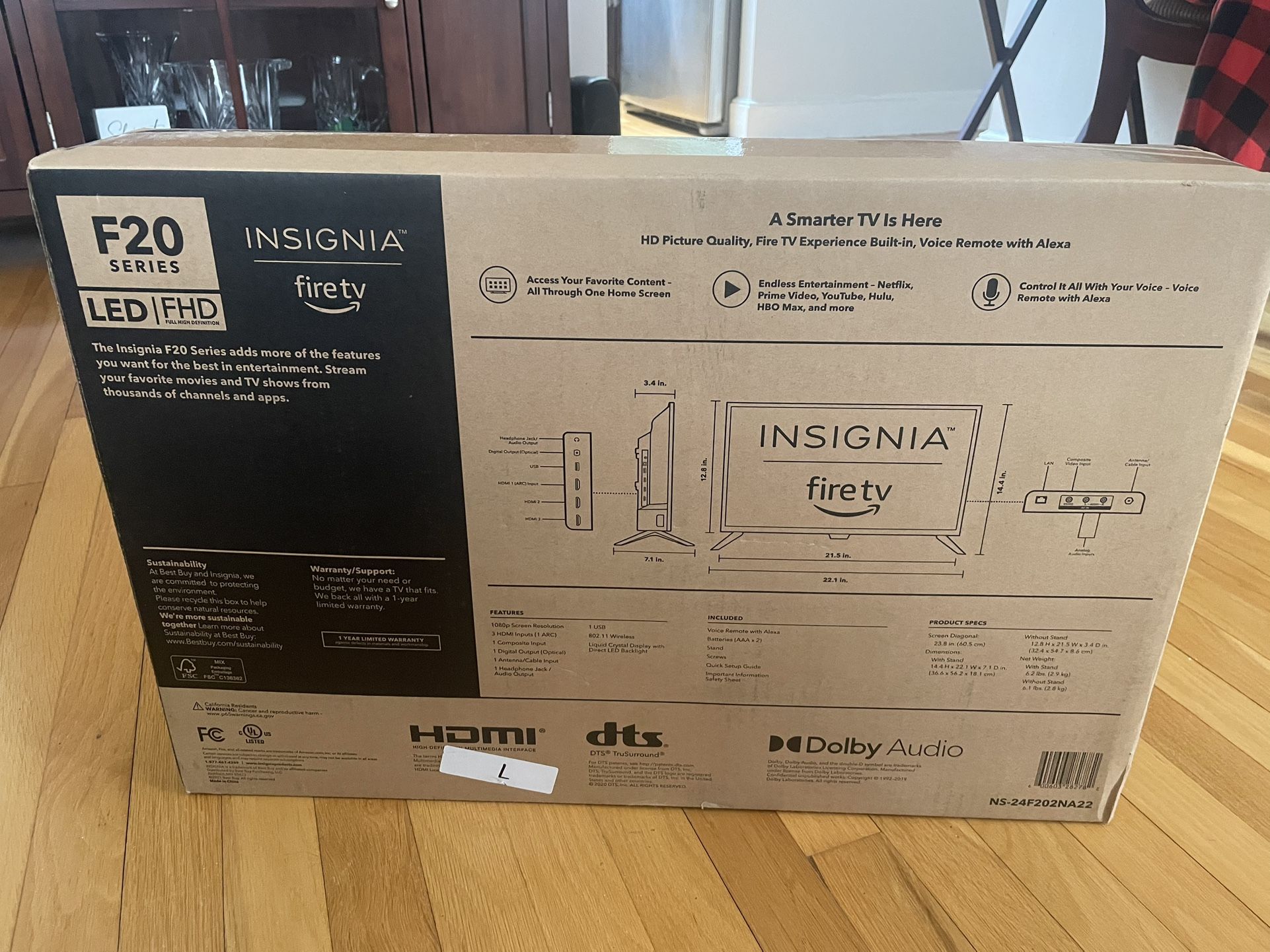 BRAND NEW In Box 24” Insignia Fire Tv