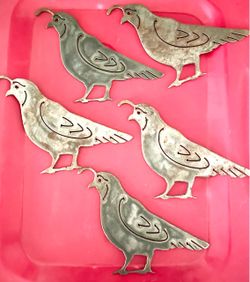 6” Rustic  Metal Quail Indoor/Outdoor Decor (#5)