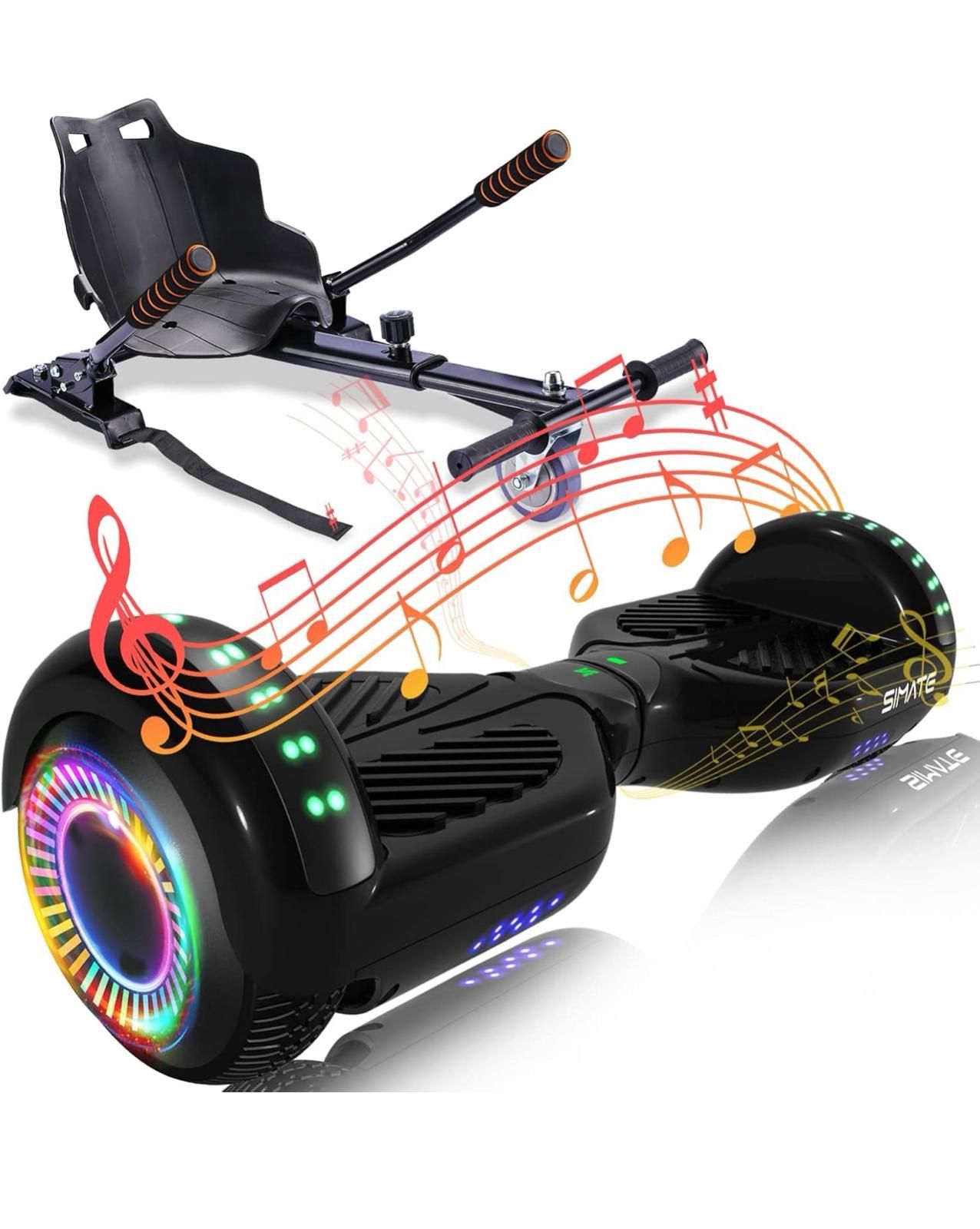 Hoverboard with Seat Attachment Combo, Self Balancing Hover