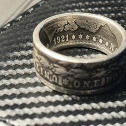 Size 12 - 1921 - Silver Morgan Dollar Coin Ring