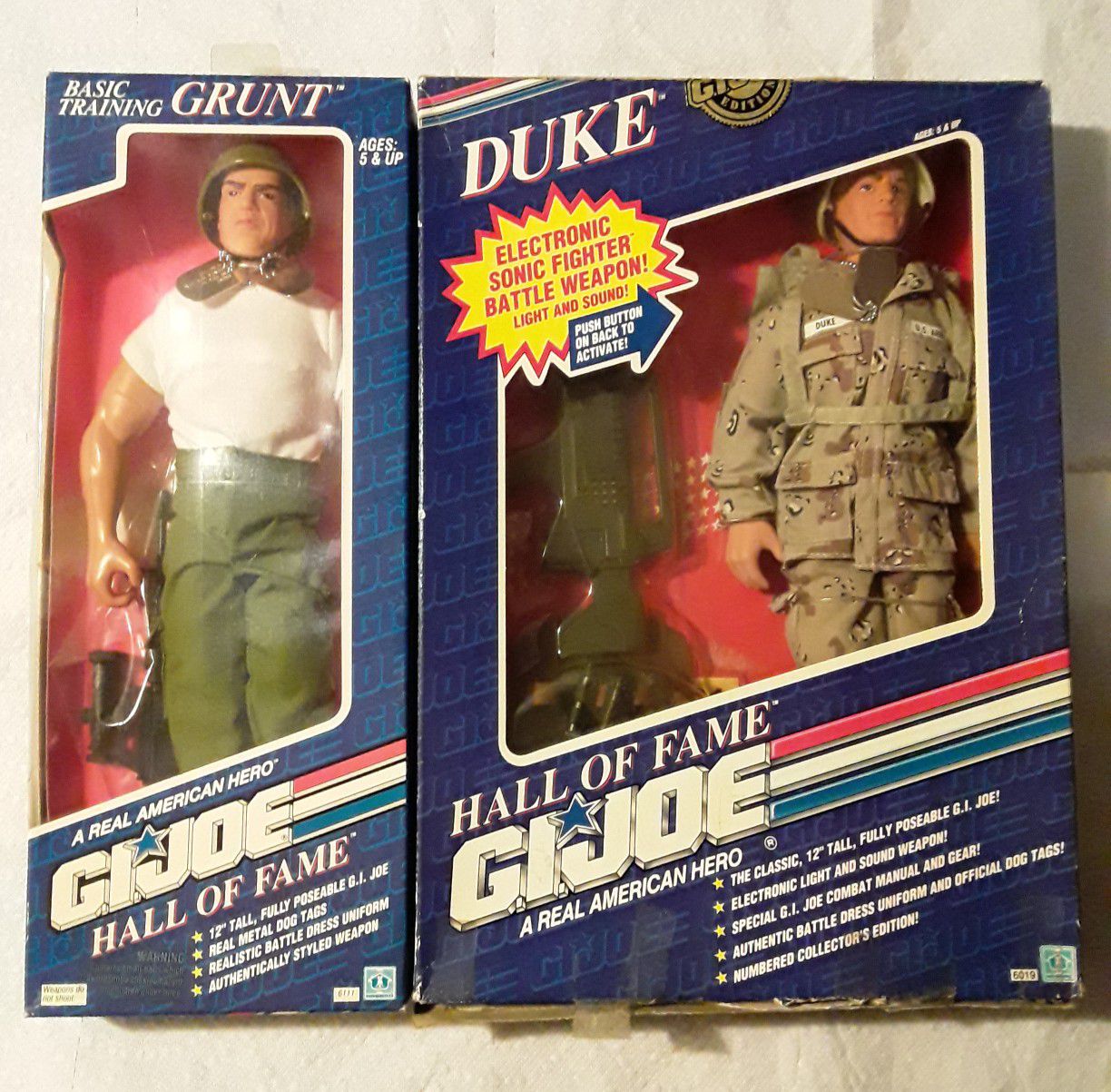 Gi Joe Hall of Fame Duke & Grunt Action Figures