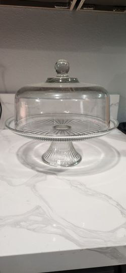 Glass Cake Stand With Dome
