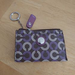 Purple Coach Wristlet