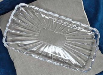 Pressed Glass serving tray