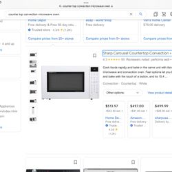 Table Top CONVECTION and Microwave Oven.