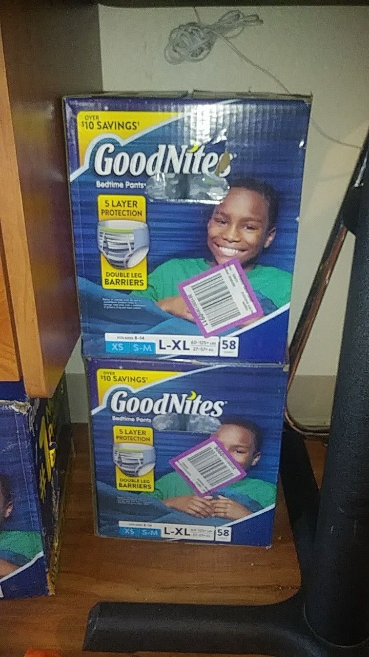 Good nite diapers/pullups