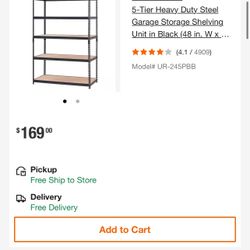 5 Tier Heavy Duty Storage Shelf