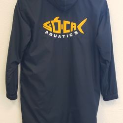 SPEEDO Aquatics Swim Parka Long Jacket Fleece Lined Hooded Preteen/ Women's XXS