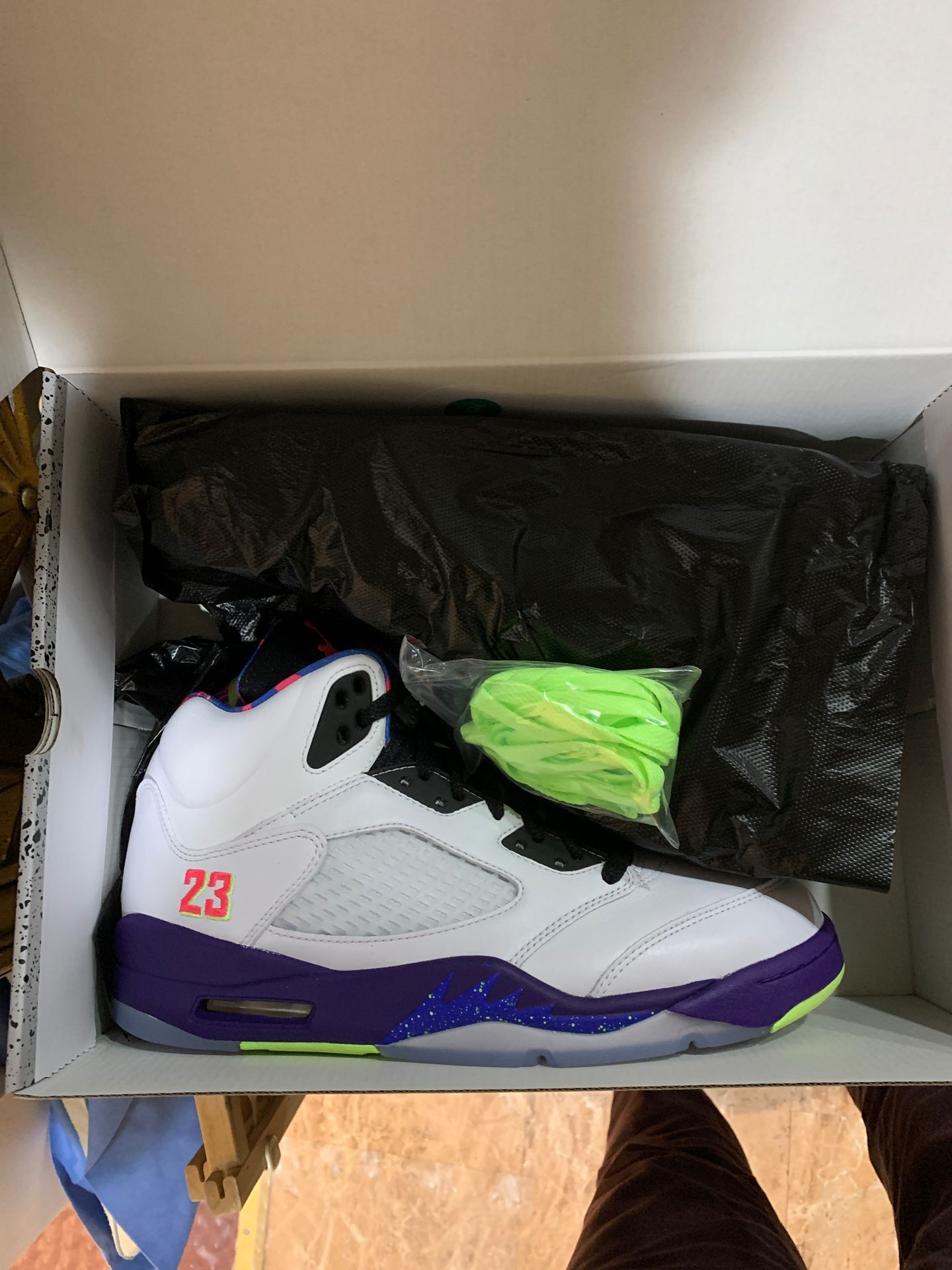 AIR JORDAN 5 GHOST GREEN ALT BEL AIR SIZE 9