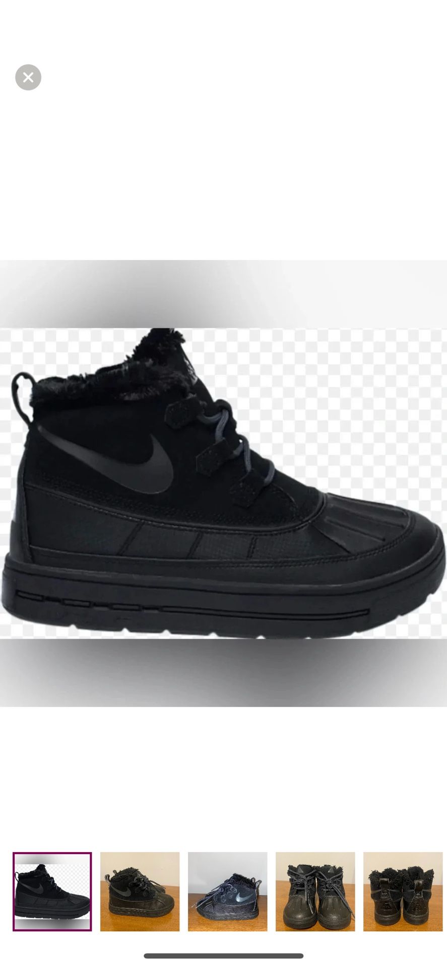 Nike Acg Woodside Chukka Il Black 859425 002,size 7 Y,snow Boots