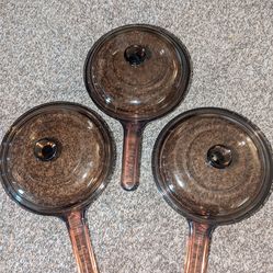 Amber glass saucepan