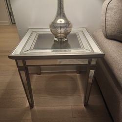 Glass Mirror End Tables 