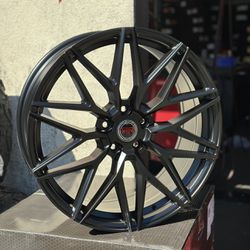 RR18 Satin Black 20x8.5 5x114.3 +35 Rims Tires Package Finance Available