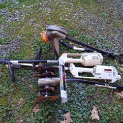 TILLER. CULTIVATOR. WEEDEATER. BRUSH CUTTER.  2 POWER HEADS WORKS GREAT.   400 FOR ALL 3 TOOLS & POWER HEADS